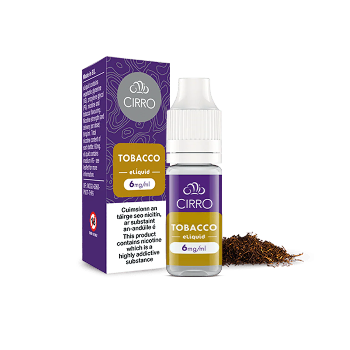 Cirro E-Liquid Tobacco 6mg 10 outers ( 40 bottles )
